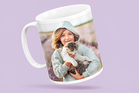 Keramik Tasse mit Foto Komplette Ansicht