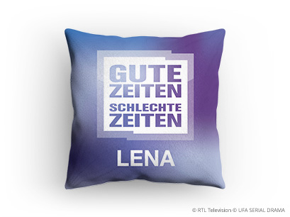 GZSZ Kissen blau Vorderansicht