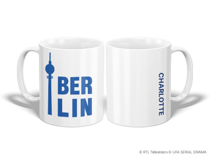 GZSZ Tasse Berlin blau Vorder- und Rückansicht