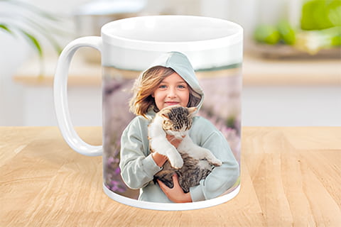 Keramik Tasse mit Foto Raumansicht