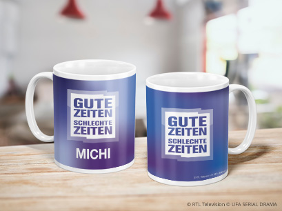 GZSZ Tasse Logo in einer Küche