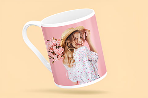 Porzellan Tasse mit Foto Komplette Ansicht
