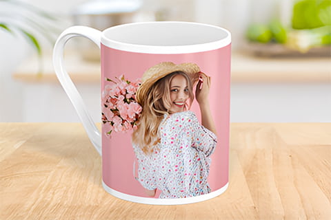 Porzellan Tasse mit Foto Raumansicht