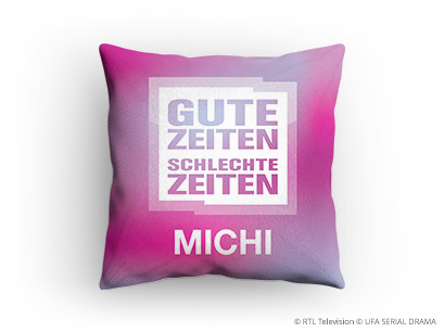 GZSZ Kissen pink Vorderansicht