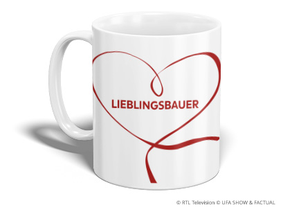 Bauer sucht Frau Tasse Liebe bedruckt mit Lieblingsbauer