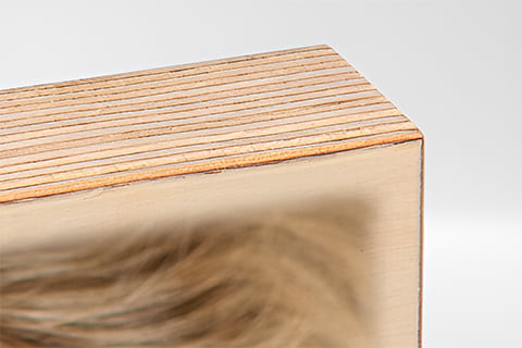 Holzblock mit Foto Detailansicht