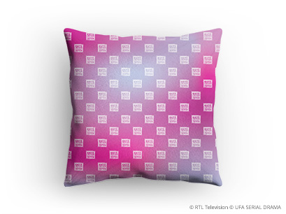 GZSZ Kissen pink Logo Vorderansicht