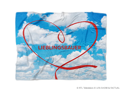 Premium Decke Herz flach liegend