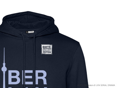GZSZ Hoodie schwarz Logo klein nahaufnahme