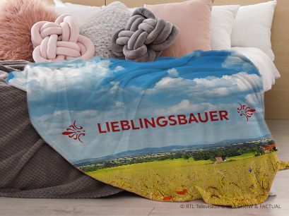Premium Decke Weizen auf einem Bett