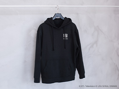 GZSZ Hoodie schwarz Berlin auf Kleiderbügel