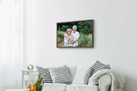 gerahmte Leinwand mit Porträt eines Paares