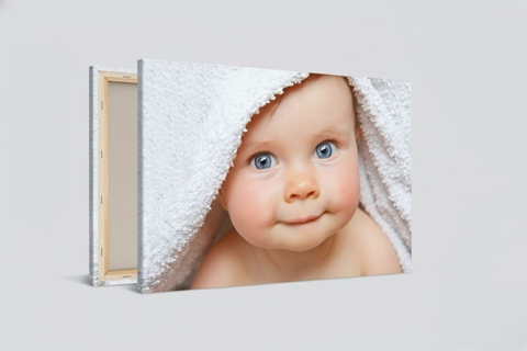 Mini-Leinwand mit Babyfoto