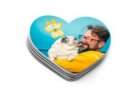 Herzförmiger Fotosticker zum Valentinstag oder Geburtstag verschenken