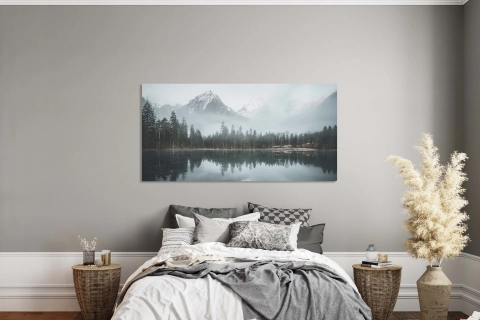 Panorama-Leinwand in Boho-Interieur